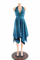 Handkerchief Hemline Mermaid Halter Dress - Coquetry Clothing