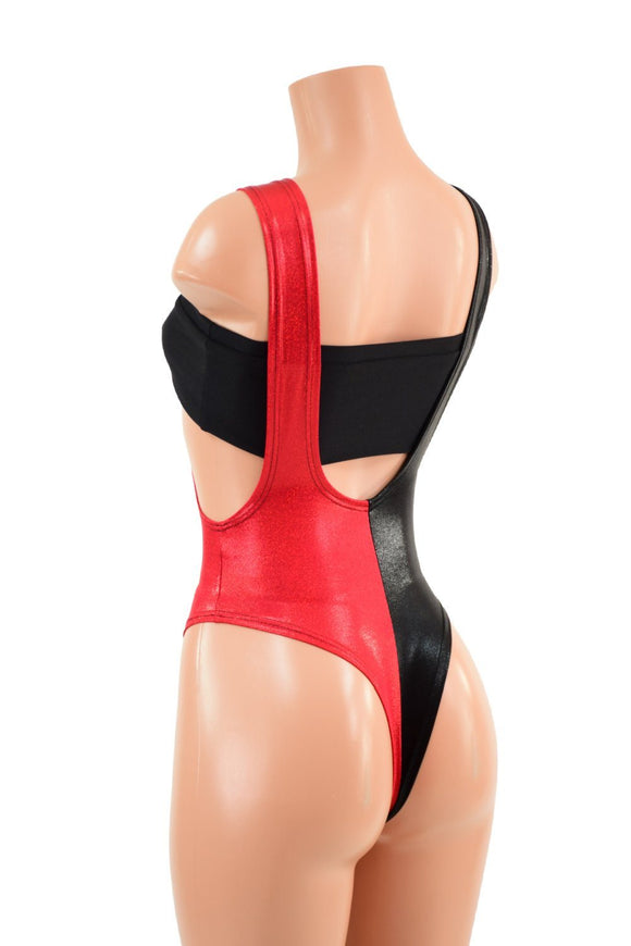 Harlequin Brazilian Back Suspender Romper (top sold separately) - Coquetry Clothing