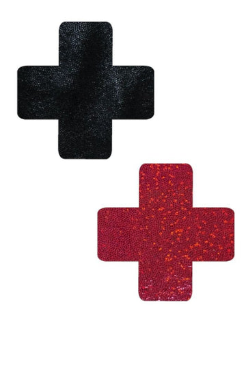 Harlequin Cross Pasties - Coquetry Clothing
