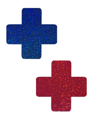 Harlequin Cross Pasties - Coquetry Clothing