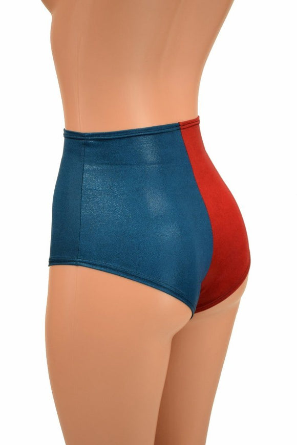 Harlequin High Waist Siren Shorts - Coquetry Clothing