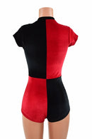 Harlequin Red and Black Romper - Coquetry Clothing