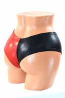 Harlequin Red & Black Cheeky Shorts - Coquetry Clothing