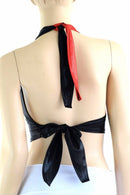 Harlequin Red & Black Halter - Coquetry Clothing