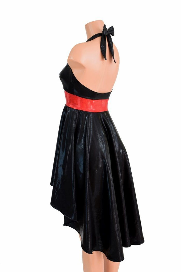 Hi Lo "Black Widow" Halter Dress - Coquetry Clothing
