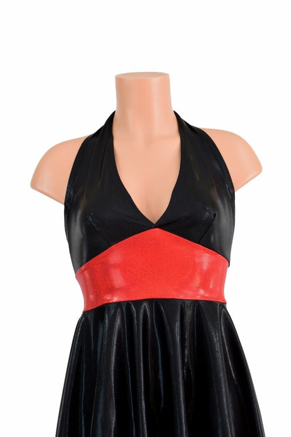 Hi Lo "Black Widow" Halter Dress - Coquetry Clothing