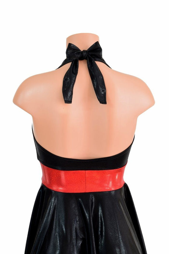 Hi Lo "Black Widow" Halter Dress - Coquetry Clothing