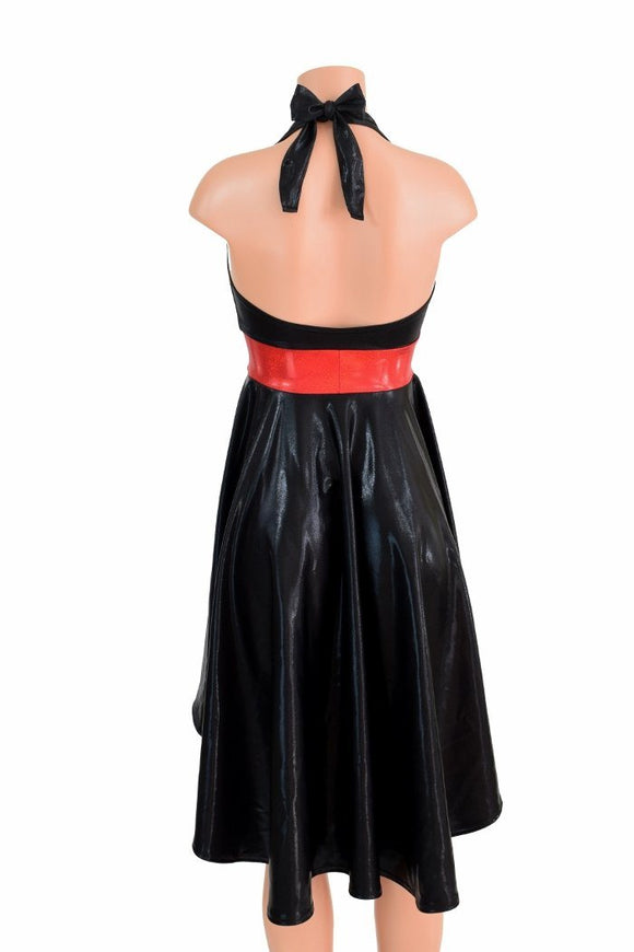 Hi Lo "Black Widow" Halter Dress - Coquetry Clothing