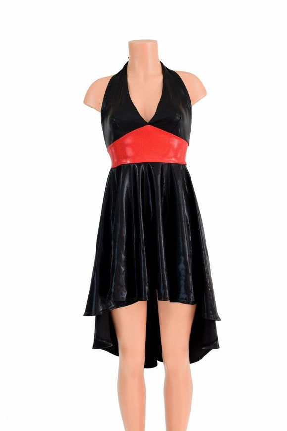 Hi Lo "Black Widow" Halter Dress - Coquetry Clothing