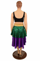 Hi Lo Layered Mardi Gras Skirt (Skirt Only) - Coquetry Clothing