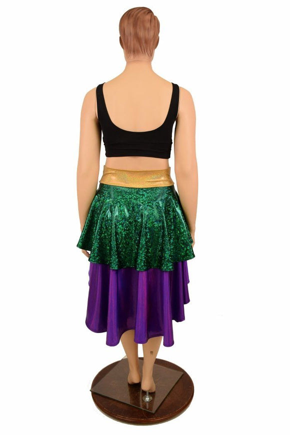 Hi Lo Layered Mardi Gras Skirt (Skirt Only) - Coquetry Clothing