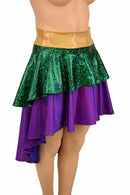 Hi Lo Layered Mardi Gras Skirt (Skirt Only) - Coquetry Clothing