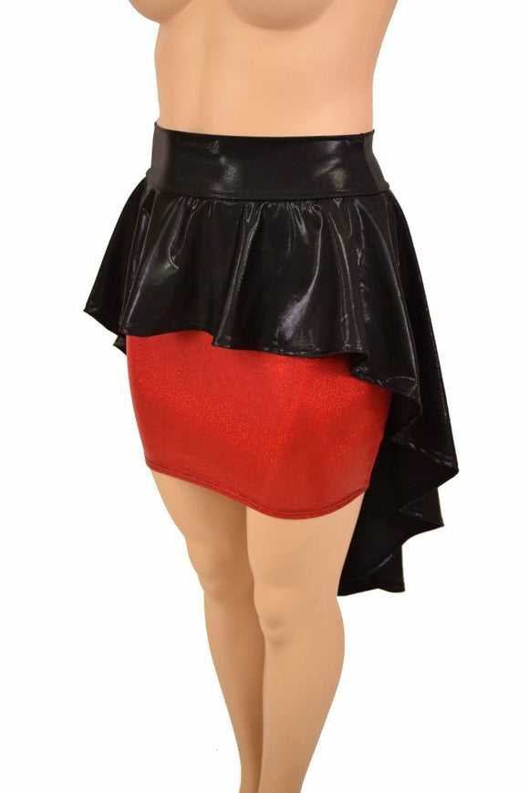 Hi Lo Peplum Bodycon Skirt - Coquetry Clothing