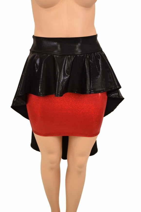 Hi Lo Peplum Bodycon Skirt - Coquetry Clothing