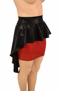 Hi Lo Peplum Bodycon Skirt - 3