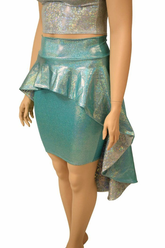 Hi Lo Peplum Bodycon Skirt (SKIRT ONLY) - Coquetry Clothing