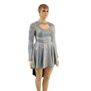 Hi Lo Skater Dress with Window Neckline - Coquetry Clothing