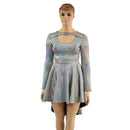 Hi Lo Skater Dress with Window Neckline - Coquetry Clothing