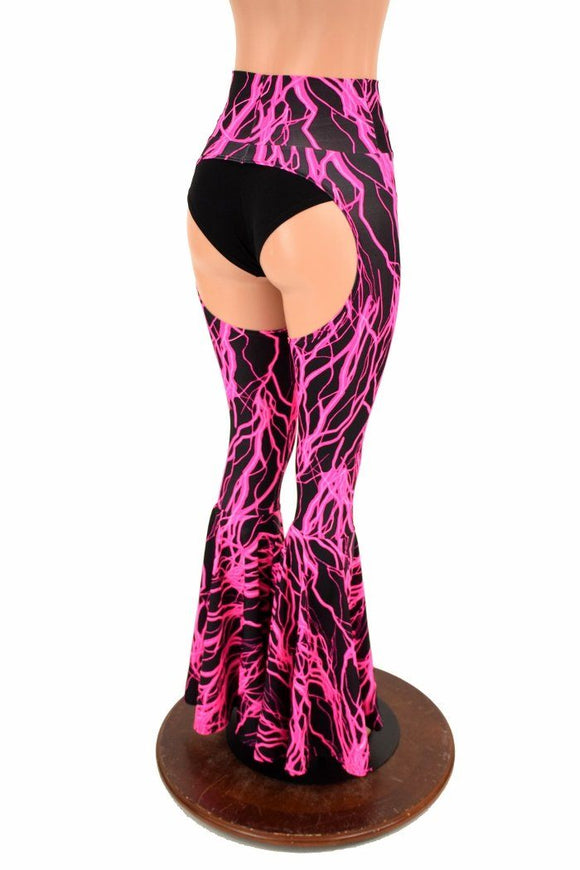 High Waist Bell Bottom Flare Chaps - Coquetry Clothing