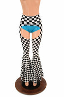 High Waist Bell Bottom Flare Chaps - Coquetry Clothing