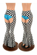 High Waist Bell Bottom Flare Chaps - Coquetry Clothing