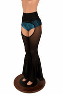 High Waist Bell Bottom Flare Chaps - Coquetry Clothing