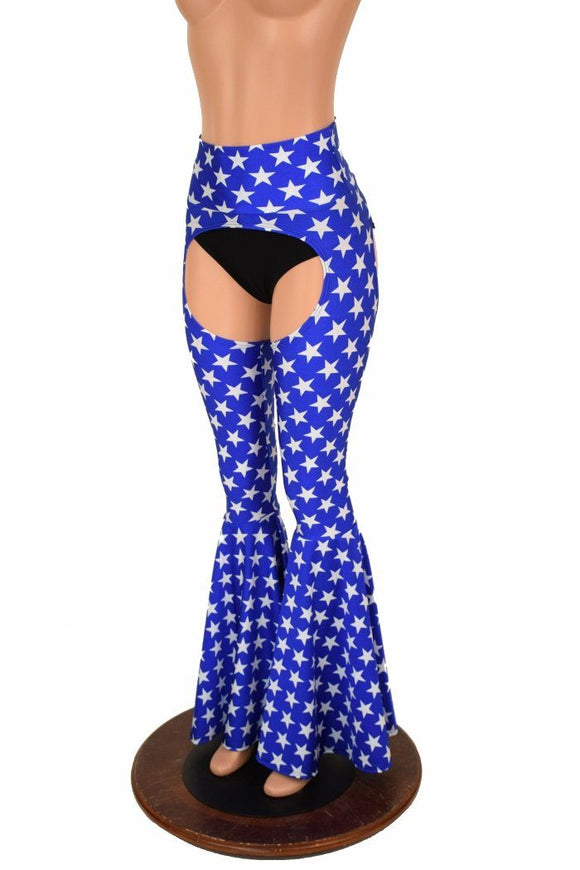 High Waist Bell Bottom Flare Chaps - Coquetry Clothing