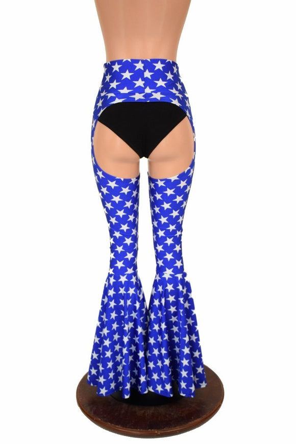 High Waist Bell Bottom Flare Chaps - Coquetry Clothing