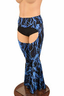 High Waist Bell Bottom Flare Chaps - Coquetry Clothing