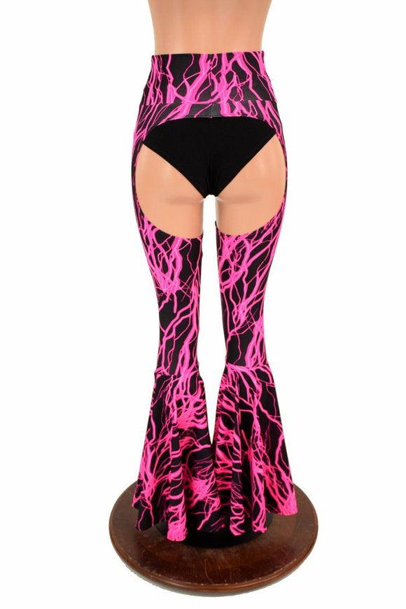 High Waist Bell Bottom Flare Chaps - Coquetry Clothing