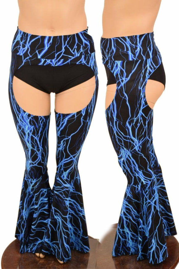 High Waist Bell Bottom Flare Chaps - Coquetry Clothing