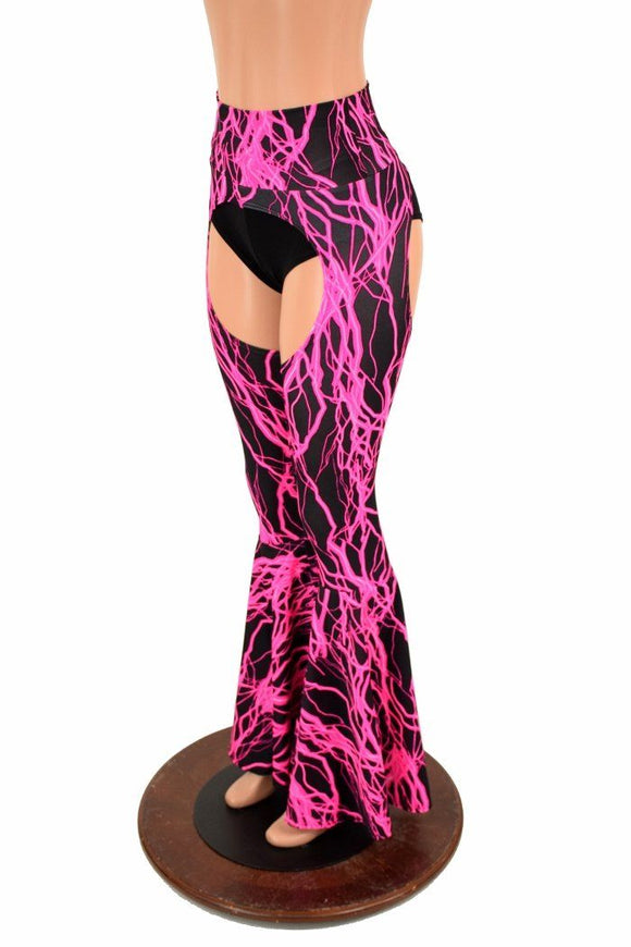 High Waist Bell Bottom Flare Chaps - Coquetry Clothing