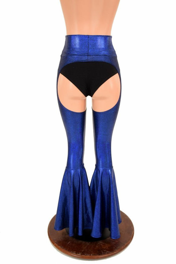 High Waist Bell Bottom Flare Chaps - Coquetry Clothing