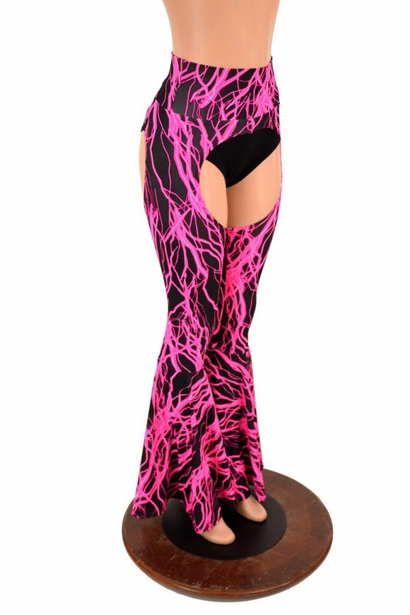 High Waist Bell Bottom Flare Chaps - Coquetry Clothing