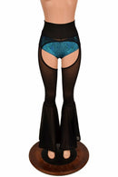 High Waist Bell Bottom Flare Chaps - Coquetry Clothing