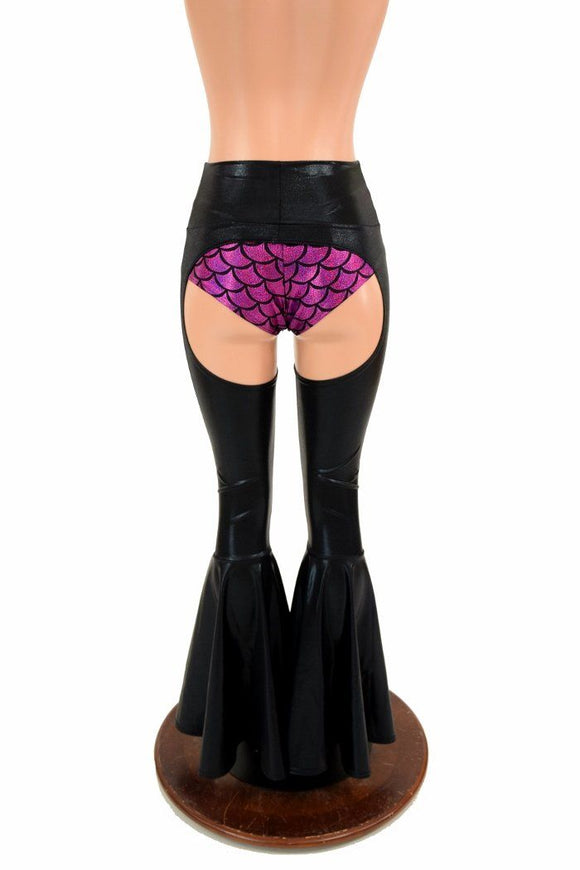 High Waist Bell Bottom Flare Chaps (Cheekies Not Included) - Coquetry Clothing