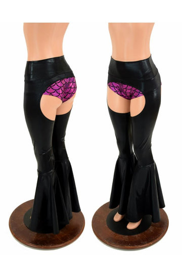 High Waist Bell Bottom Flare Chaps (Cheekies Not Included) - Coquetry Clothing