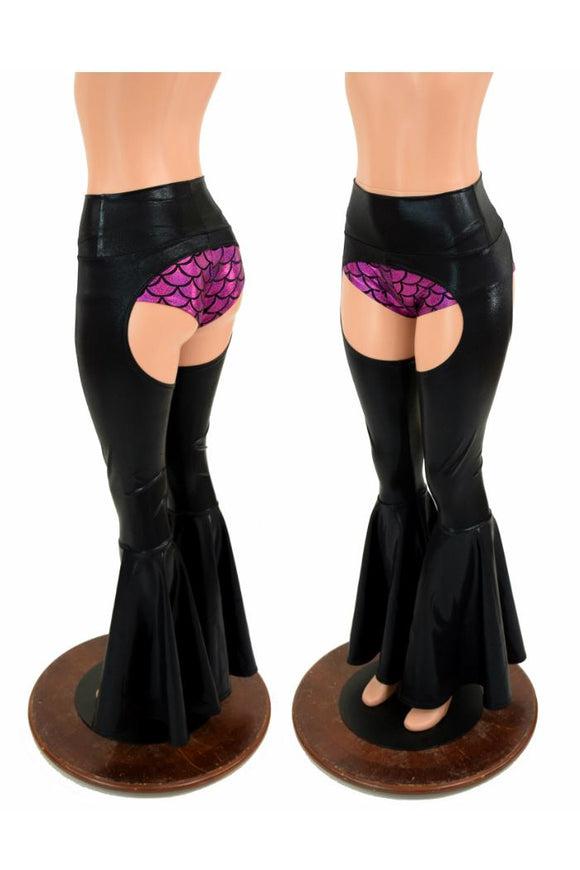 High Waist Bell Bottom Flare Chaps (Cheekies Not Included) - Coquetry Clothing