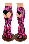 High Waist Bell Bottom Flare Chaps - 1