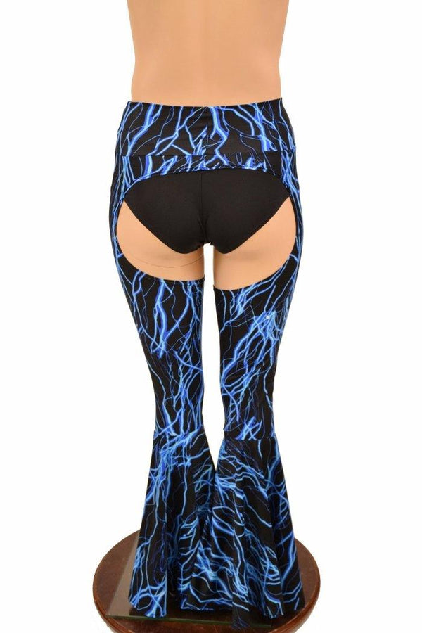 High Waist Bell Bottom Flare Chaps - 5