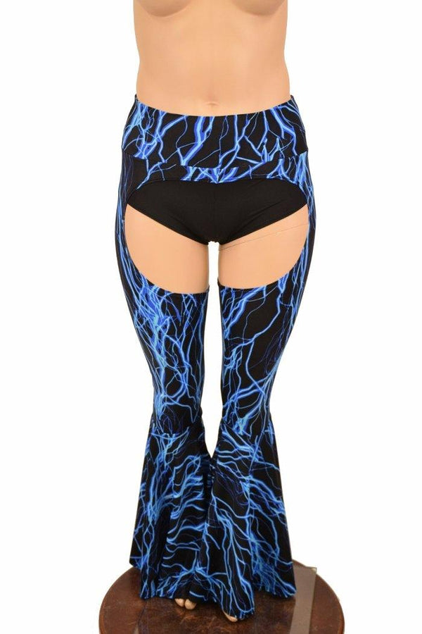 High Waist Bell Bottom Flare Chaps - 2