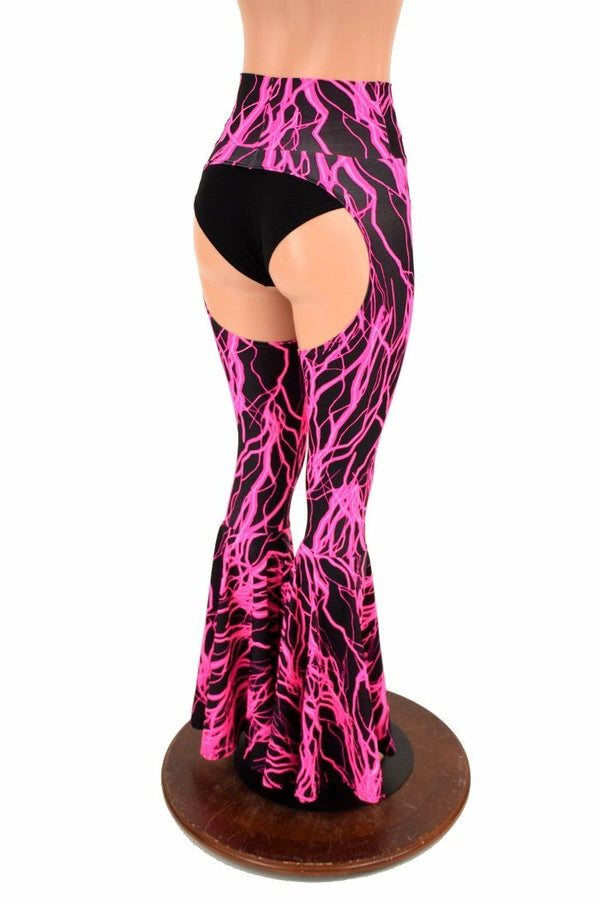High Waist Bell Bottom Flare Chaps - 4