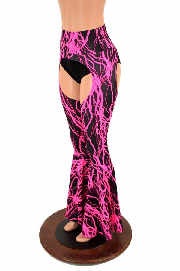 High Waist Bell Bottom Flare Chaps - 6