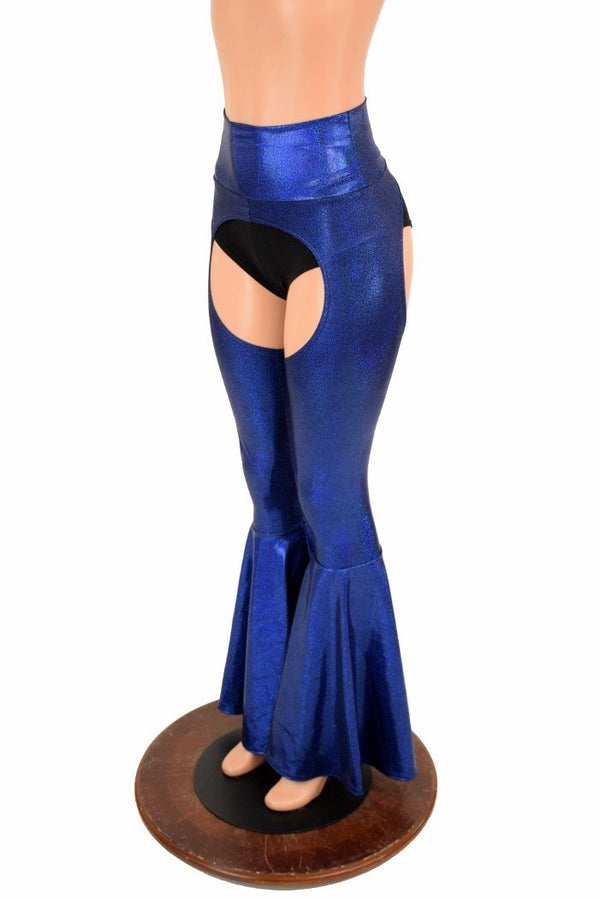 High Waist Bell Bottom Flare Chaps - 6