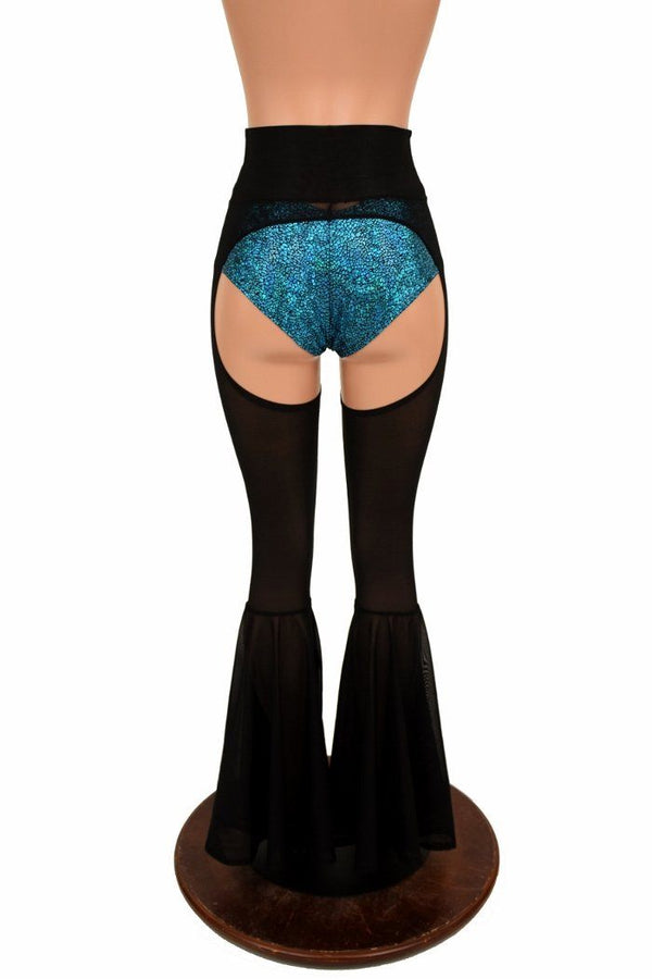 High Waist Bell Bottom Flare Chaps - 5