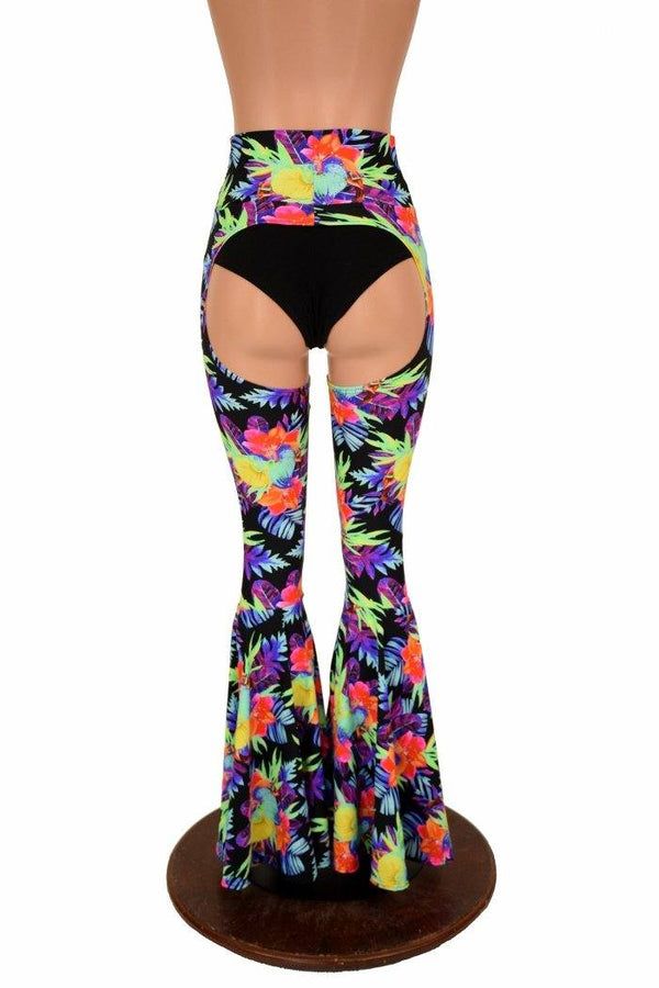 High Waist Bell Bottom Flare Chaps - 4