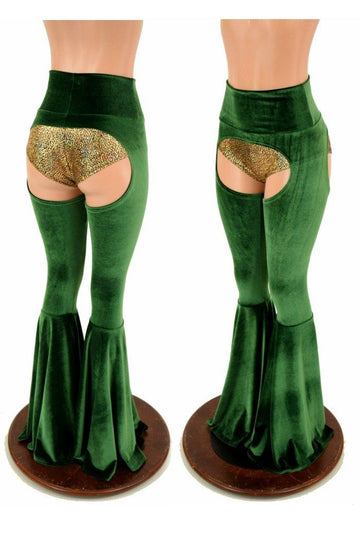 High Waist Bell Bottom Flare Chaps (Shorts Sold Separately) - Coquetry Clothing