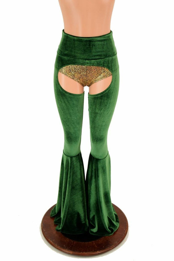 High Waist Bell Bottom Flare Chaps (Shorts Sold Separately) - Coquetry Clothing