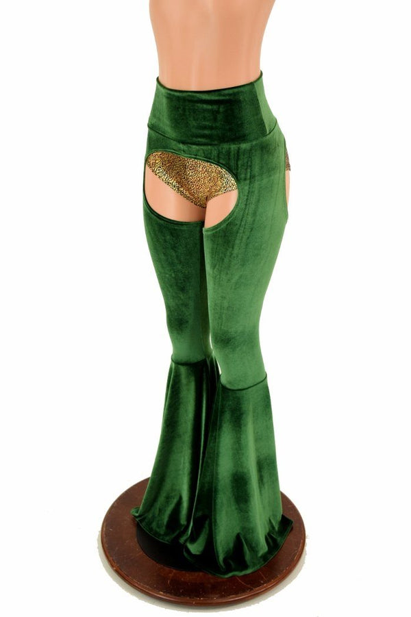 High Waist Bell Bottom Flare Chaps (Shorts Sold Separately) - 2