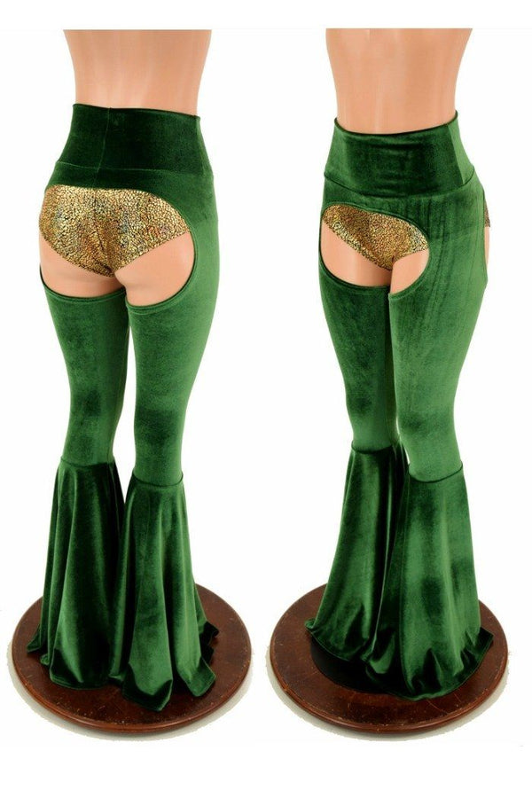 High Waist Bell Bottom Flare Chaps (Shorts Sold Separately) - 1